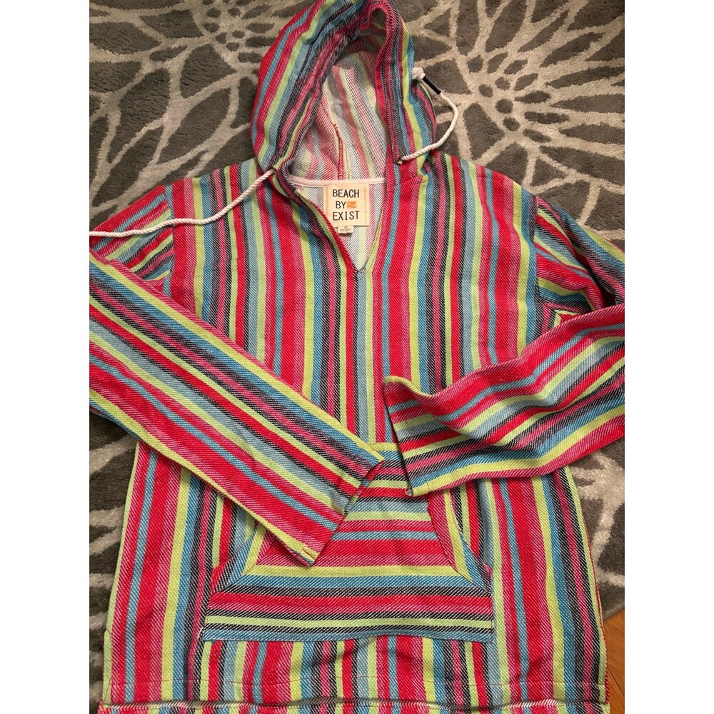 Rainbow Striped Rug Pullover Beach By Exist Hoodie